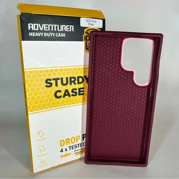 Galaxy S23 Ultra phone case pink and magenta - Picture 2 of 7